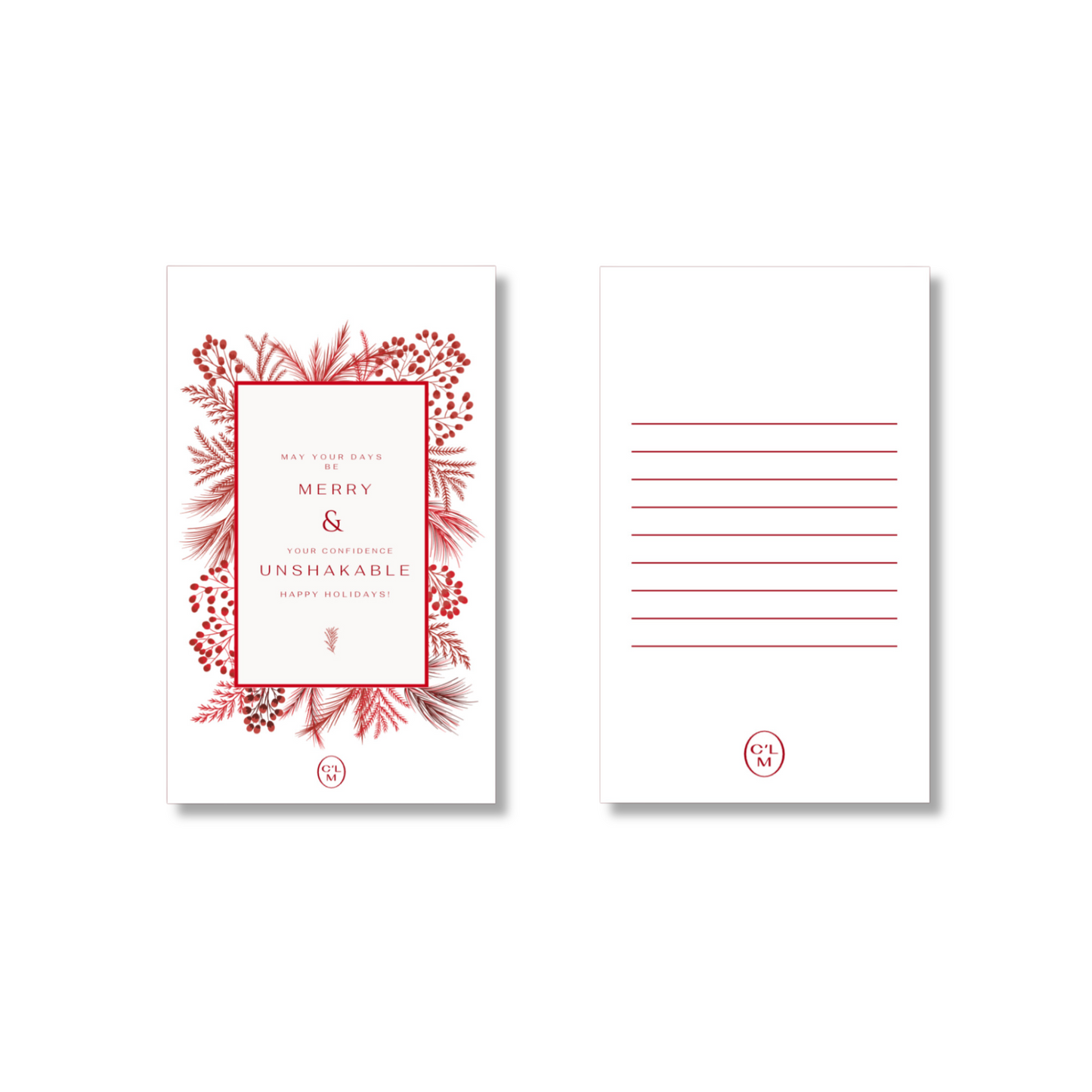 Gift Card "MAY YOUR DAYS BE MERRY & YOUR CONFIDENCE UNSHAKABLE"